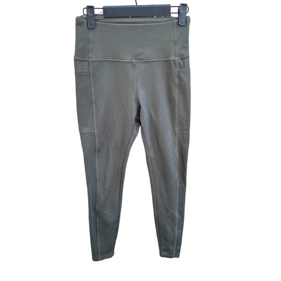 DANSKIN OLIVE GREEN 7/8 ACTIVE LEGGINGS - Picture 1 of 3